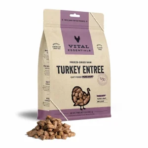 Vital Essentials Freeze-Dried Raw Turkey Entree Cat Food Mini Nibs