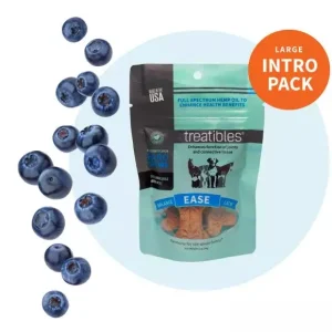 Treatibles Introductory Size Blueberry Hard Chews 1mg (14 ct) Hard Chew Dog Supplements - 1 oz Bag
