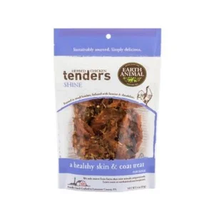 Earth Animal Dog Jerky Treats Tenders Shine Chicken - 4 Oz