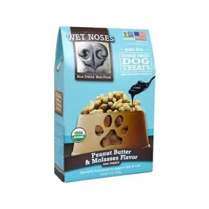 Wet Noses Treats Grain-Free Peanut Butter & Molasses Crunchy Dog Treats - 14 oz Box