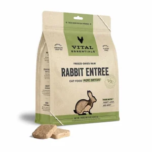 Vital Essentials Freeze-Dried Raw Rabbit Entree Cat Food Mini Patties