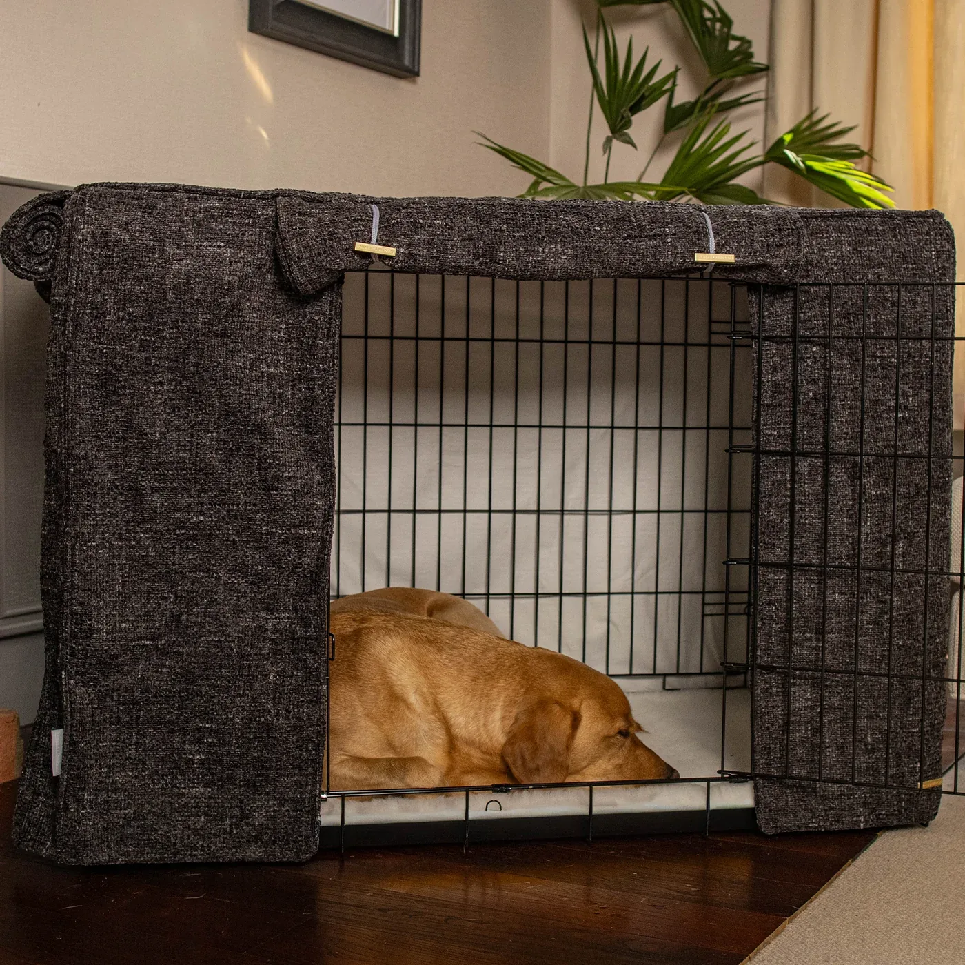 Dog Crate Cover In Obsidian Minerals by Lords & Labradors - Image 2