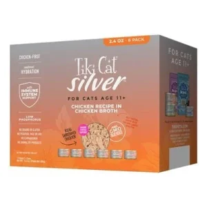 Tiki Cat Tiki Cat Silver Chicken Recipe in Chicken Broth Canned Cat Food - 2.8 oz Can - Case of 6