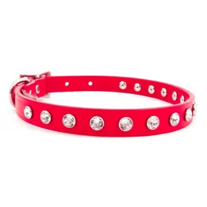 Red Madison Collar with 1 Row Swarovski Crystals
