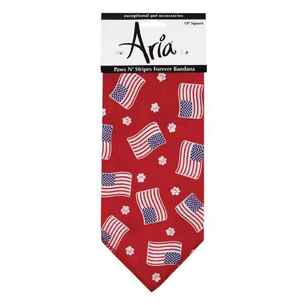 Aria Paws N Stripes Forever Dog Bandanas