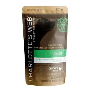 Charlotte's Webb Dog Hemp Senior Chew Chicken Flavor - 60 Count