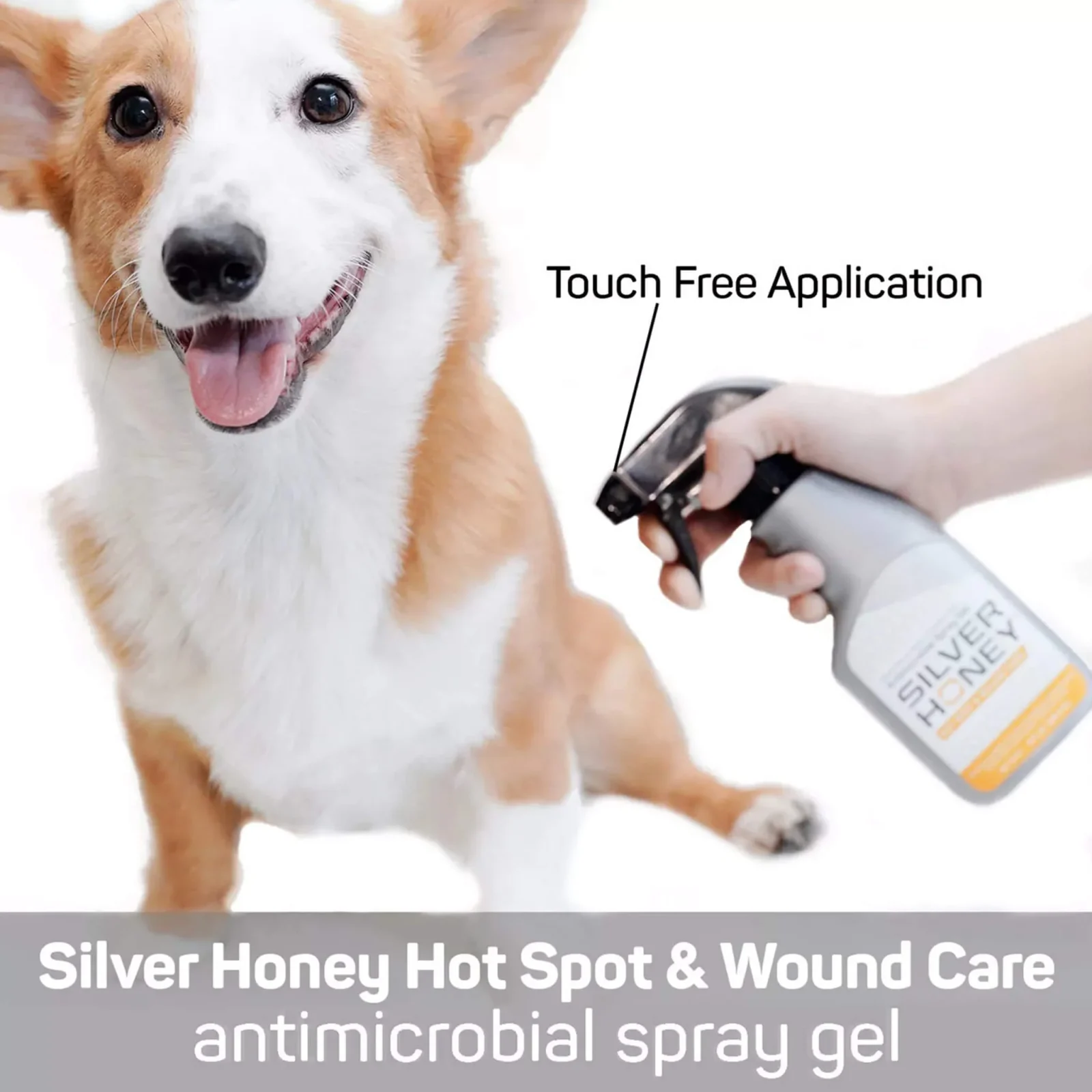 Silver Honey Hot Spot & Wound Care Antimicrobial Spray Gel for Dogs & Cats - Image 2