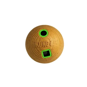 KONG Bamboo Feeder Ball Dog Enrichment Dog Toy Medium