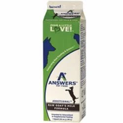 Answers Dog and Cat Frozen Addition Pet Food Goat Milk - 1 Quart