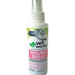 Vet Worthy Feline Wound Spray Cat and Dog Supplement - 4 oz Bottle