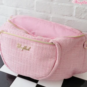 Wooflink Hug Me Bag - Tweed Pink
