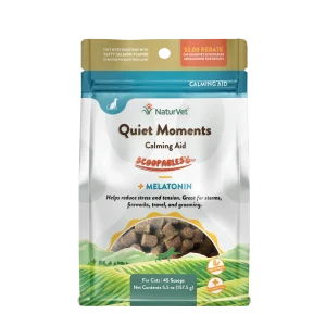 NaturVet Scoopables Quiet Moments Calming Aid +Melatonin for Cats 5.5 oz