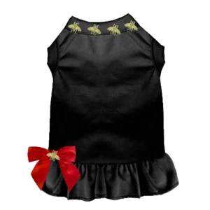 Studded Bee Dog Dress - Shiny Bumble Bee Buttons & Ruffle Detail by Bark Fifth Avenue