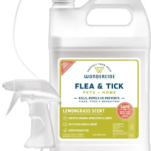 Wondercide Mosquito Flea and Tick Spray for Pets and Home - Lemongrass - 128 oz Bottle