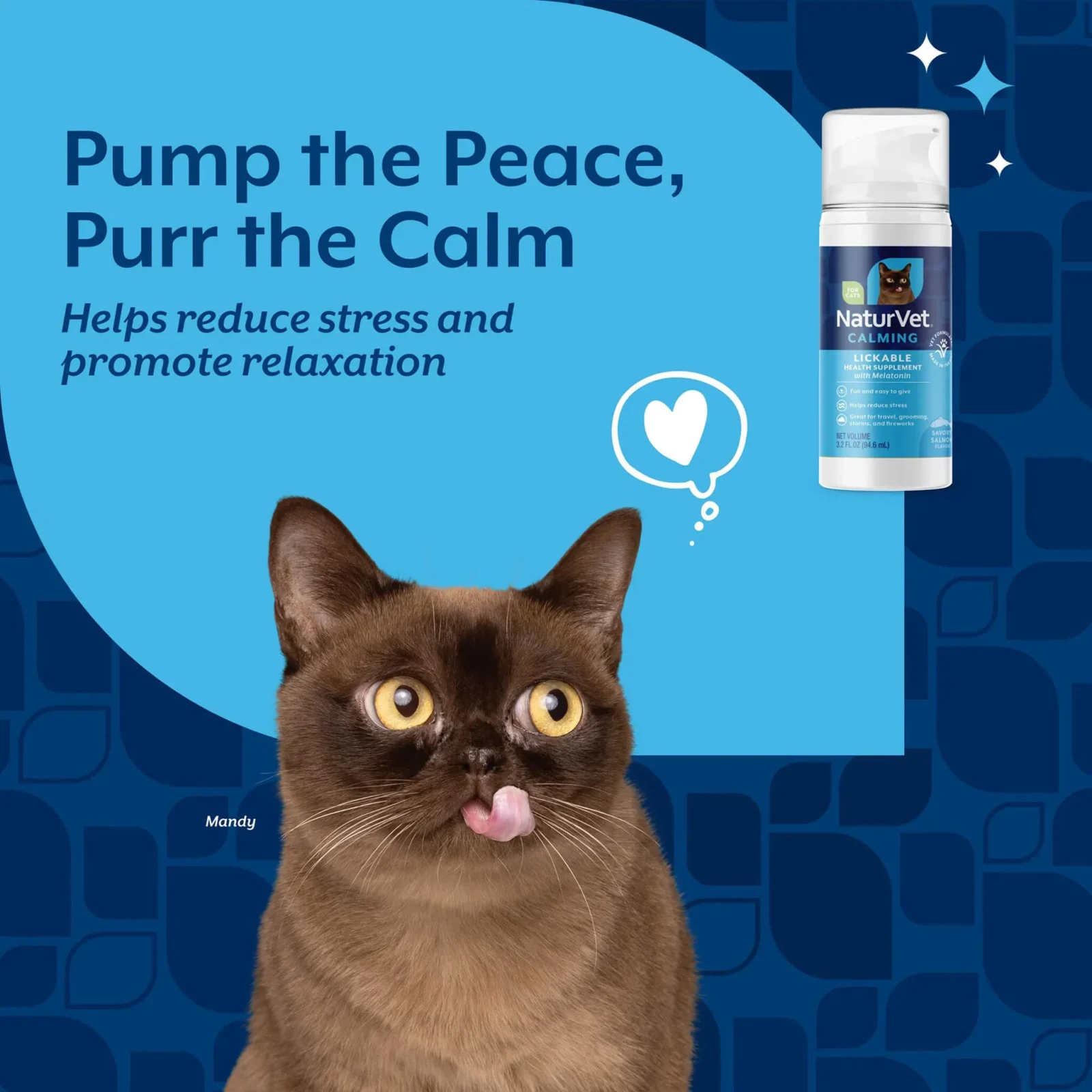 NaturVet Lickable Calming Supplement with Melatonin for Cats - Image 2