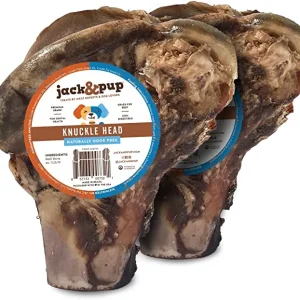 Jack & Pup Beef Knuckle Heads Dog Natural Chews - 1 ct