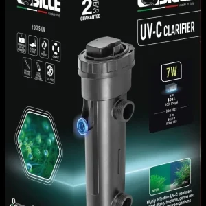 Sicce UV-C Clarifier Submersible Aquarium UV Sterlizer with 10 Foot Cable