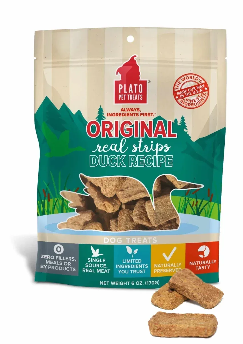 Plato Duck Strips - Freeze-Dried Novel Protein Dog Chews (18 oz) - Image 2