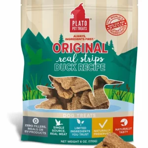 Plato Duck Strips - Freeze-Dried Novel Protein Dog Chews (18 oz)