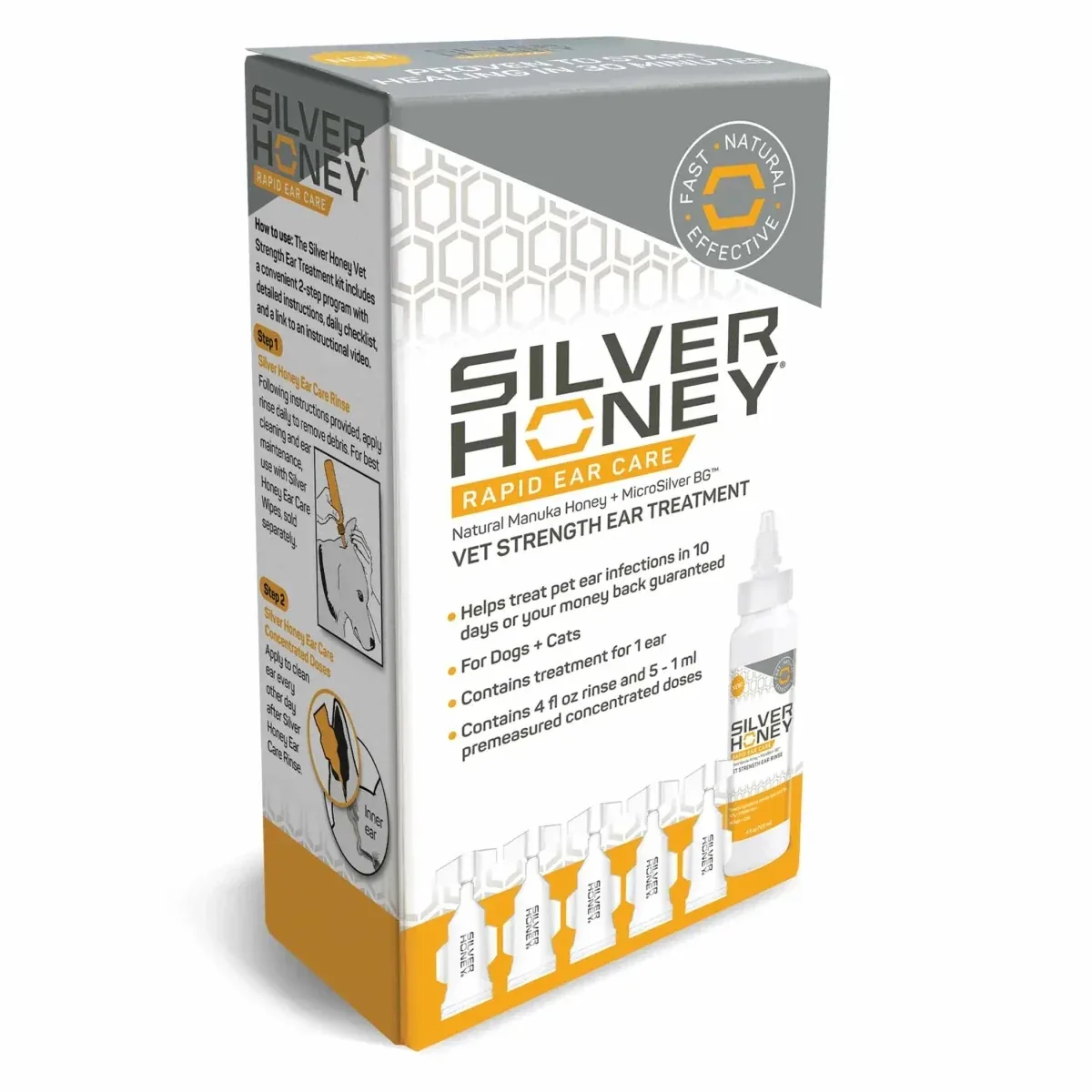 Absorbine Pet - Silver Honey Rapid Ear Care Vet Strength Ear Treatment - Image 2