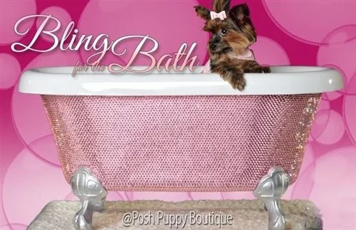 Diamond Crystal Dog Bathtub - Many Colors