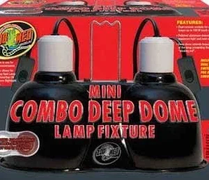 Zoo Med Laboratories 100 Watt Mini Combo Deep Dome Lamp Fixture - 5.5 Inch Domes