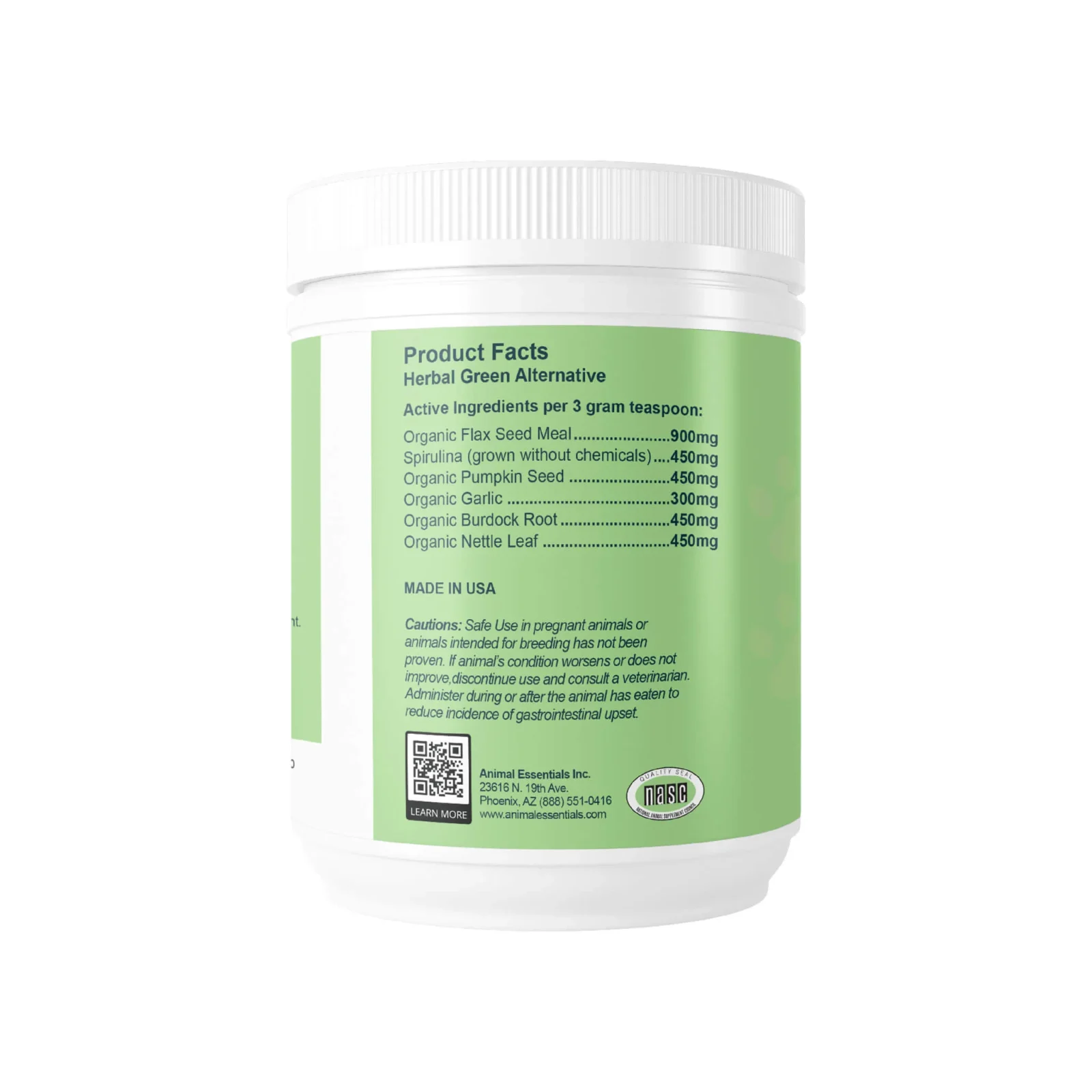 Animal Essentials Herbal Green Alternative Antioxidant Powder for Dogs & Cats - Image 2