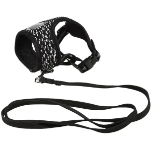 M Pets Letsgo Harness & Leash for Cats (Black & White)