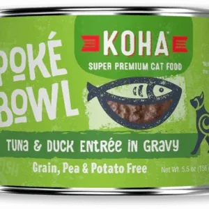 Koha Grain-Free Poke Tuna Duck Canned Cat Food - 5.5 Oz - Case of 24