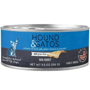 Hound and Gatos Grain-Free Rabbit Pate Canned Cat Food - 5.5 Oz - Case of 24