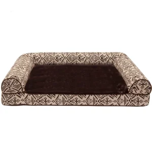 FurHaven Southwest Kilim Memory Top Sofa Pet Bed - Desert Brown (Medium)