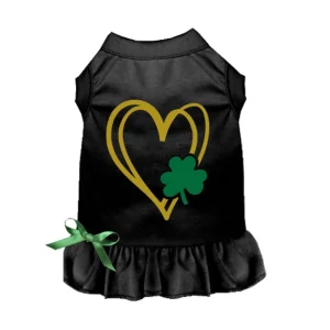 Bark Fifth Avenue Shamrock Heart Dog Dress & Tee