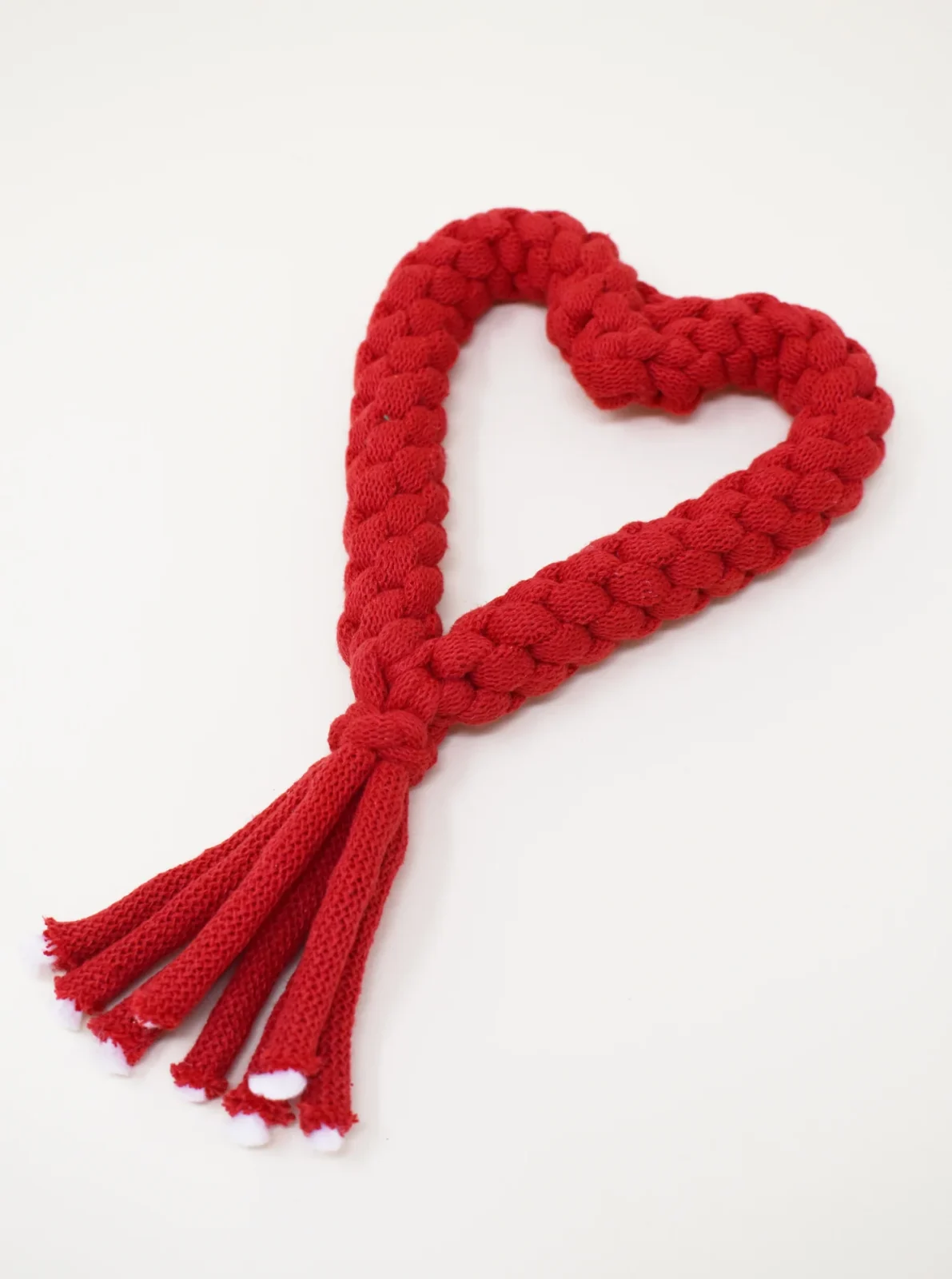 HOLIDAY HEART ROPE DOG TOY - Image 2