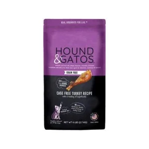 Hound and Gatos Grain-Free Turkey Dry Cat Food - 6 lbs