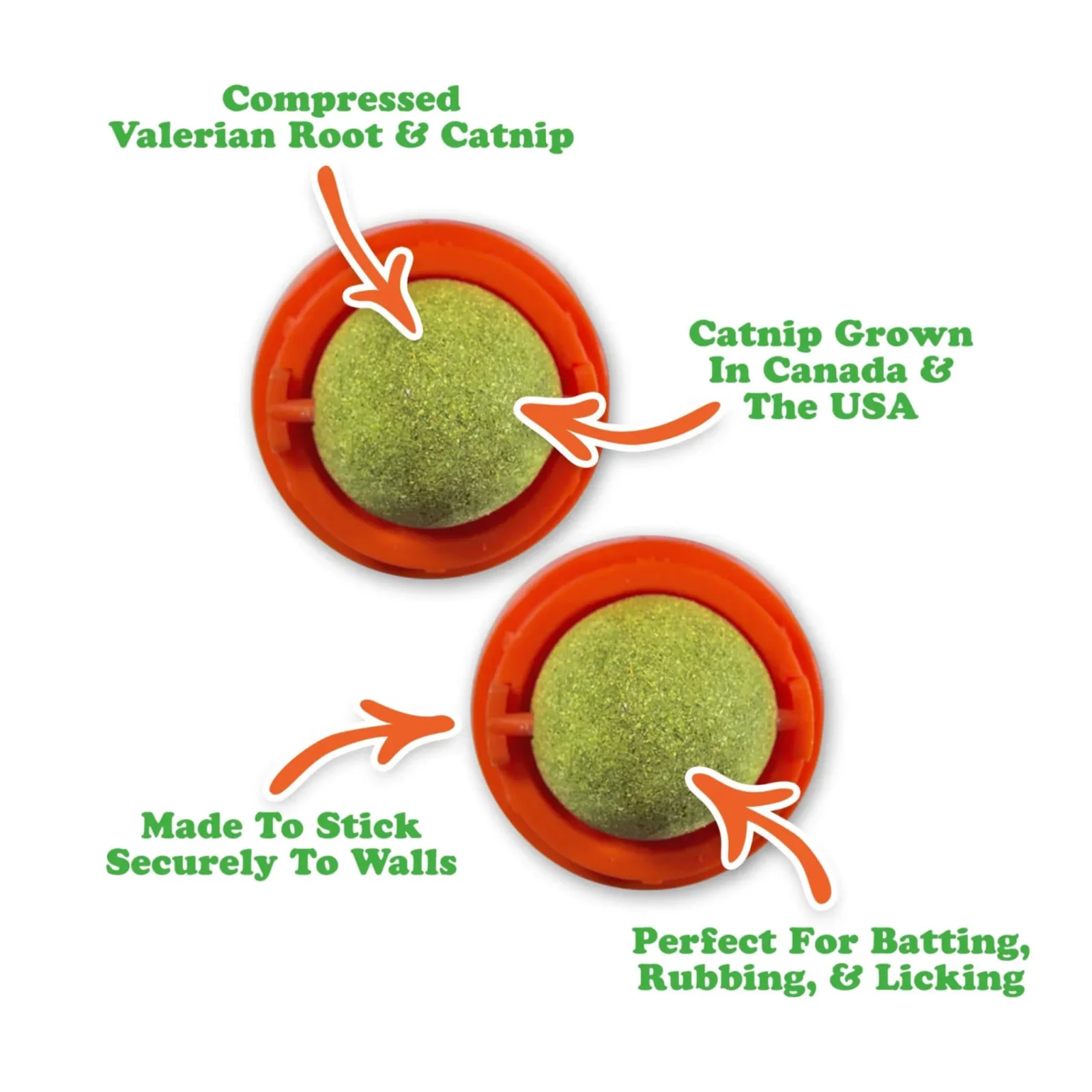 Meowijuana Stick N Lick Stick-On Catnip Ball Cat Toy - Image 2