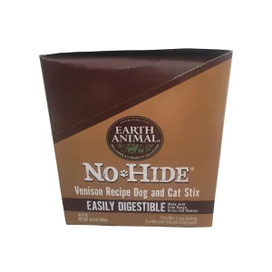 Earth Animal Dog Chews NO HIDE STIX Venison - 90 Count