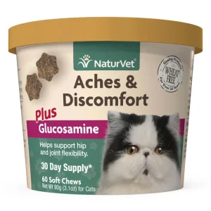 Naturvet Hemp Aches & Discomfort Plus Hemp Seed SC Hip and Joint Dog Supplements - 60 ct