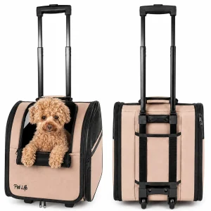 Pet Life ® 'Pawdon Me ' Wheeled Airline Approved Travel Collapsible Pet Dog Carrier