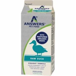 Answers Frozen Dog Food Straight Duck - 4 lbs