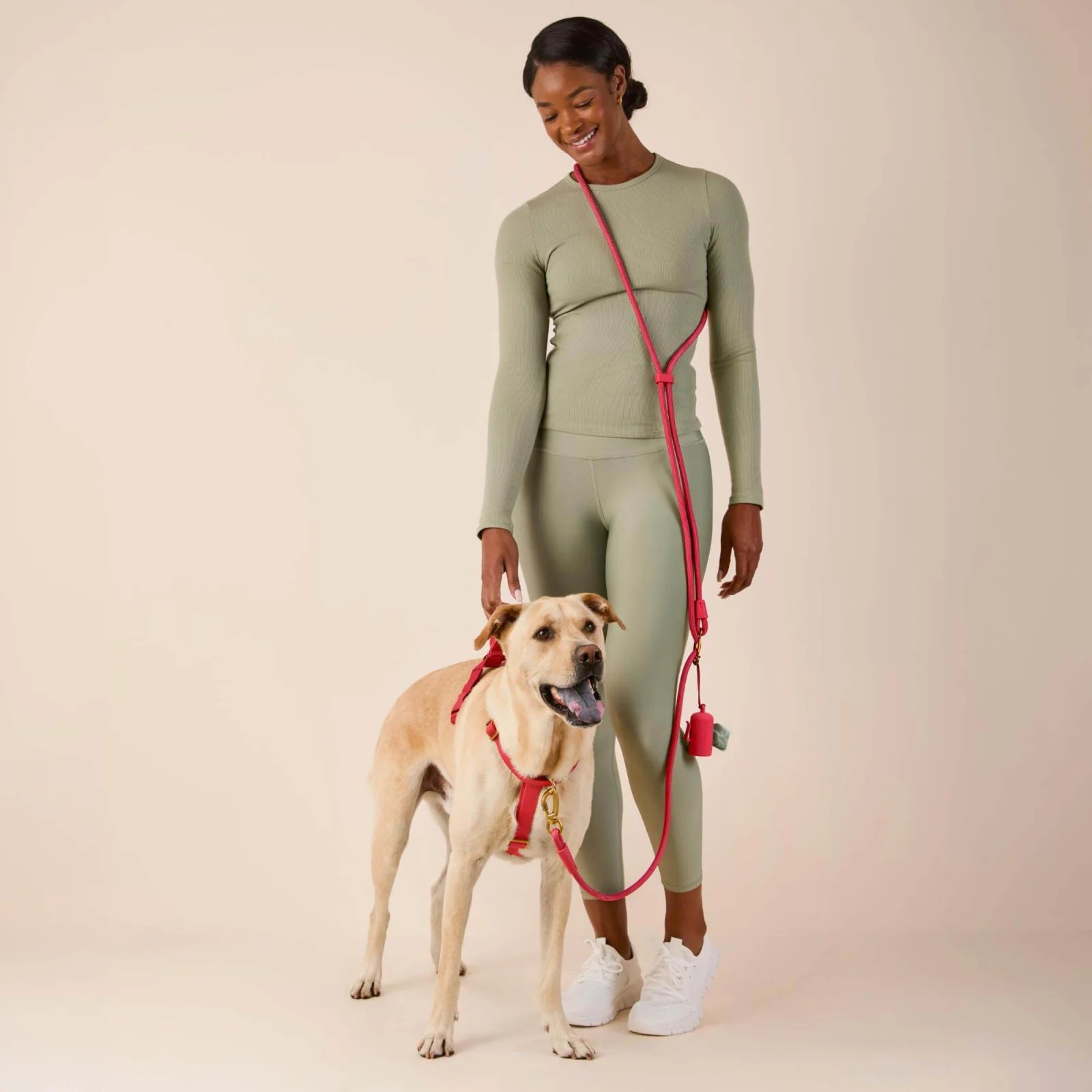 Active Everyday Harness Walk Set - With Handle (M/L), Ember - Image 2