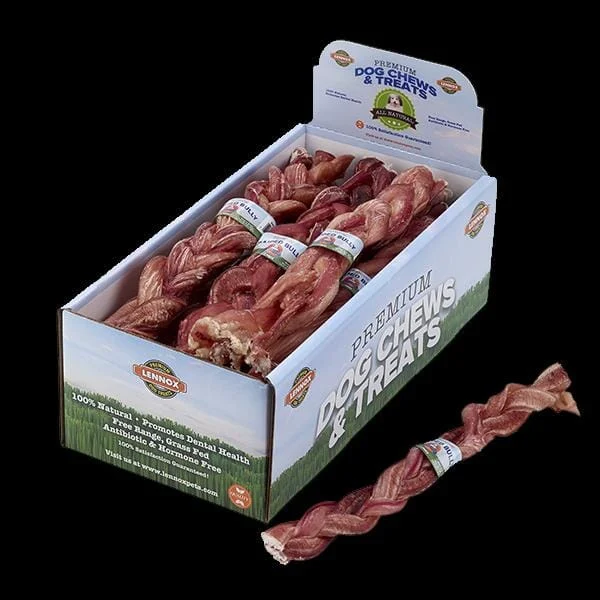 Lennox Braided Premium Beef Bully Sticks Natural Dog Chews - Image 2
