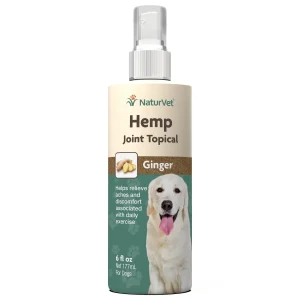 Naturvet Hemp Joint Topical with Ginger Spray Hip and Joint Dog Supplements - 6 oz Bottle