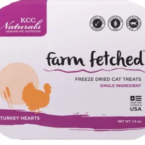 KCC Naturals Farms Turkey Hearts Freeze-Dried Cat Treats - 1 oz Package