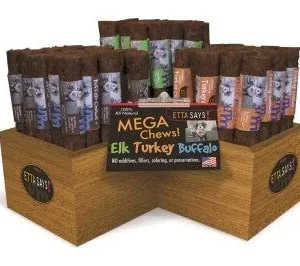 Etta Says Dog Treats Mega Starter Kit Variety Dog Treats Chews and Natural Treats - Case of 54