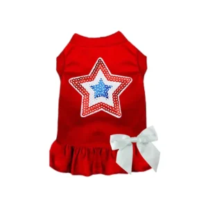 Sequin Star Dog Dress & Tee by Bark Fifth Avenue - 4th of July Dog Outfit