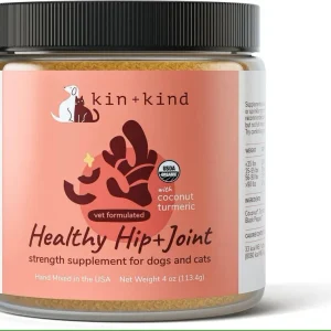 KIN + KIND Raw Superfood Supplements Healthy Hip and Joint Cat and Dog - 4 oz Jar