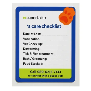 SuperTails+ Pet Care Checklist Fridge Magnet | Track Your Pet’s Health with Ease R