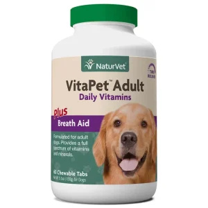 Naturvet VitaPet Adult Tablets Time Release Dog Supplements - 60 ct Bottle