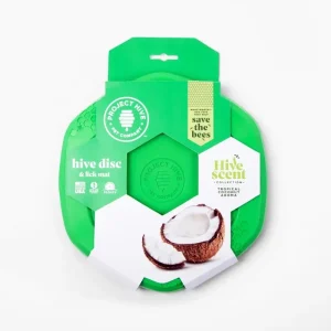Project Hive Tropical Coconut Scent Hive Disc & Lick Mat Green
