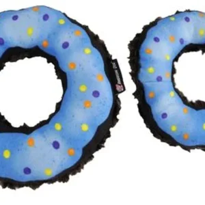 Chocolate Donut Dog Toy - Squeaky Floating Plush for Gentle Play